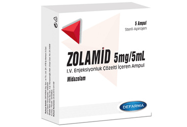 ZOLAMID 5MG/ML IV/IM/REKTAL KULLANIM ICIN COZLETI ICEREN ампулы