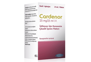 CARDENOR 25 MG/25 ML внутривенная инфузия ICIN KONSANTRE COZELTI ICEREN 1 флакон