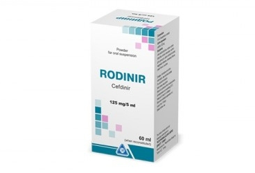 RODINIR 125 MG/5 ML суспензия для приёма внутрь HAZIRLAMAK ICIN KURU порошок 100 ML