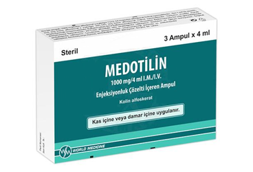 MEDOTILIN 1000 MG / 4 ML ENJEKSİYONLUK ÇÖZELTİ İÇEREN ампулы (3 ампулы)