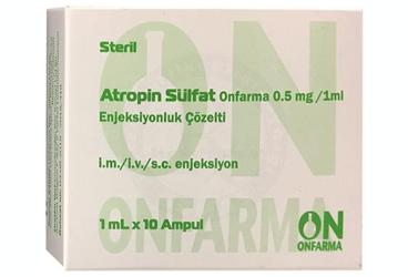 ATROPIN SULFAT ONFARMA 0,5 MG / 1 ML раствор для инъекций (10 ампулы)