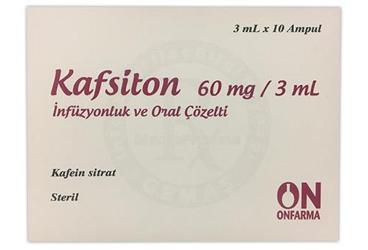 KAFSITON 60 MG/3ML INFUZYONLUK VE раствор для приёма внутрь (3 ML 10 ADET)