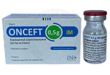 ONCEFT 0,5 G IM ENJKESIYONLUK COZELTI HAZIRLAMAK ICIN порошок VE COZUCU (1 флакон)