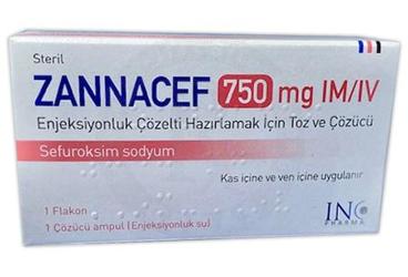 ZANNACEF 750 MG IM/IV раствор для инъекций HAZIRLAMAK ICIN порошок VE COZUCU