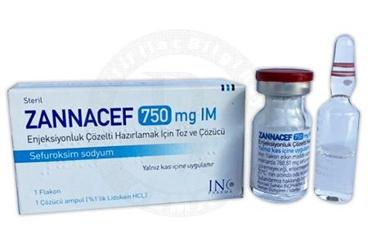 ZANNACEF 750 MG IM раствор для инъекций HAZIRLAMAK ICIN порошок VE COZUCU (1 флакон + 1 COZUCU)