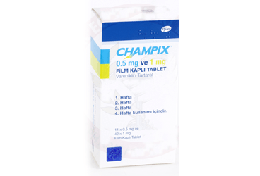 CHAMPIX 0,5 MG 11 + 1 MG 42 таблетки покрытые оболочкой