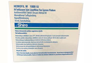 HEMOFIL M 1000 IU внутривенная инфузия ICIN лиофилизированный порошок ICEREN флакон