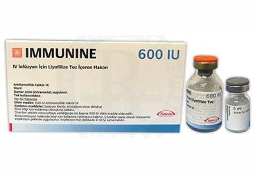 IMMUNINE 600 IU/5 ML IV раствор для инфузий ICIN лиофилизированный порошок (1 ADET)