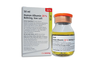 HUMAN ALBUMIN %20 BEHRING (DUSUK TUZ) 100 ML IV раствор для инфузий