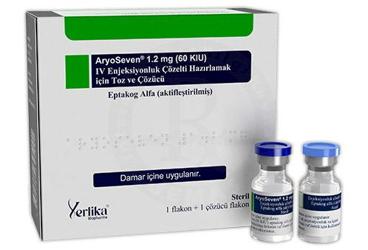 ARYOSEVEN 1,2 MG (60KIU) IV раствор для инъекций HAZIRLAMAK ICIN порошок VE COZUCU (1 флакон + 1 COZUCU флакон)