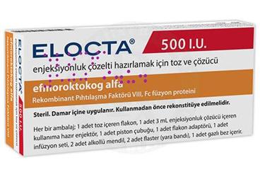 ELOCTA 500 IU IV раствор для инъекций HAZIRLAMAK ICIN порошок VE COZUCU