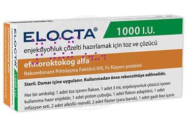 ELOCTA 1000 IU IV раствор для инъекций HAZIRLAMAK ICIN порошок VE COZUCU