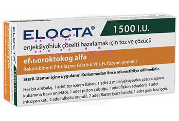 ELOCTA 1500 IU IV раствор для инъекций HAZIRLAMAK ICIN порошок VE COZUCU