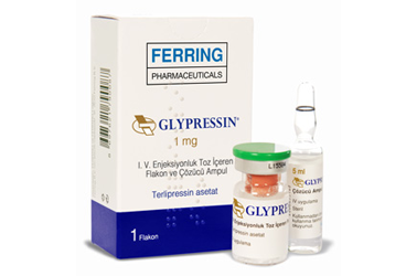 GLYPRESSIN 1 MG IV порошок для инъекций İÇEREN флакон VE ÇÖZÜCÜ ампулы