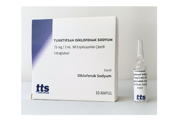 TURKTIPSAN DIKLOFENAK SODYUM 75 MG/3 ML IM раствор для инъекций 4 ампулы