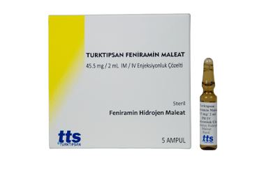TURKTIPSAN FENIRAMIN MALEAT 45,5 MG/2 ML IM/IV раствор для инъекций (5 ампулы)