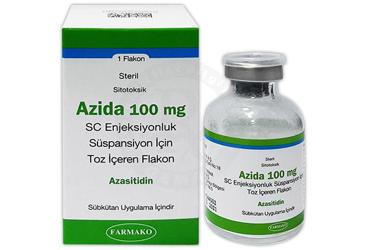 AZIDA 100 MG подкожная инъекцияLUK суспензия ICIN порошок ICEREN флакон