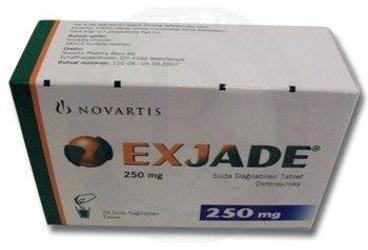 EXJADE 250 MG 28 ADET SUDA DAGILABILEN таблетки