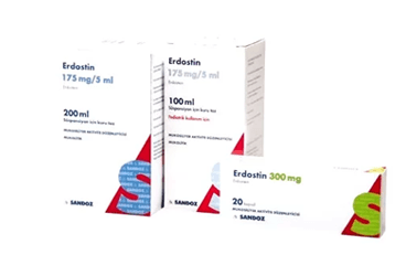ERDOSTIN 175 MG /5 ML суспензия ICIN KURU порошок, 100 ML