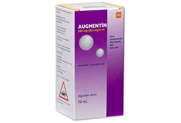 AUGMENTIN 200 MG+28,5 MG/5 ML суспензия для приёма внутрь HAZIRLAMAK ICIN KURU порошок 70 ML