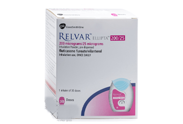 RELVAR ELLIPTA 200/25 MCG готовый к применению порошок для ингаляций 30 DOZ