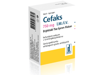 CEFAKS 750 MG IM/ IV ENJEKSIYONLUK суспензия HAZIRLAMAK ICIN порошок VE COZUCU (1 флакон)