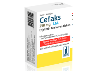 CEFAKS 250 MG внутримышечная инъекцияLUK суспензия HAZIRLAMAK ICIN порошок VE COZUCU (1 флакон)