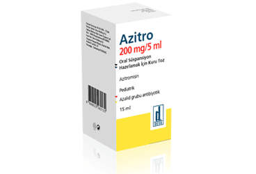 AZITRO 200 MG/5 ML суспензия для приёма внутрь HAZIRLAMAK ICIN KURU порошок (15 ML)