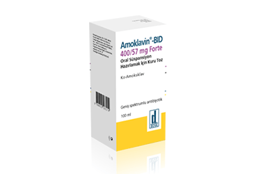 AMOKLAVIN BID 400/57 MG Forte 140 ML ORAL SUS. HAZIRLAMAK ICIN KURU порошок