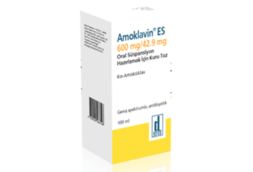 AMOKLAVIN ES 600/42,9 MG суспензия для приёма внутрь ICIN KURU порошок 100 ML