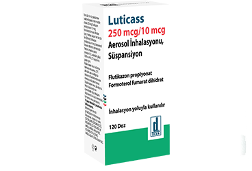 LUTICASS 250 MCG/ 10 MCG AEROSOL INHALASYONU, суспензия (120 DOZ)