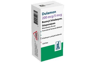 DULAMON 200 MCG/5 MCG BASINCLI INHALASYON, суспензия (120 DOZ)