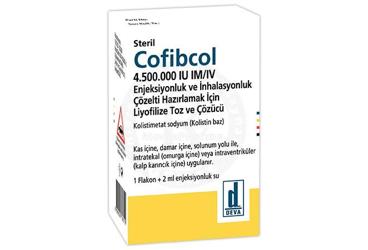 COFIBCOL 4.500.000 IU IM/IV ENJEKSIYONLUK VE INHALASYONLUK COZELTI HAZIRLAMAK ICIN лиофилизированный порошок VE COZUCU (1 флакон)