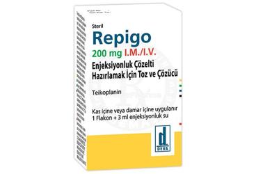 REPİGO 200 MG I.M./I.V. ENJEKSİYONLUK ÇÖZELTİ HAZIRLAMAK İÇİN порошок VE ÇÖZÜCÜ