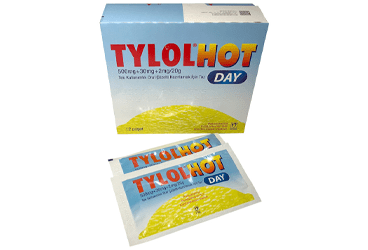 TYLOLHOT DAY 500 MG + 30 MG + 2 MG / 20 G TEK KULLANIMLIK раствор для приёма внутрь HAZIRLAMAK ICIN порошок 12 POŞET