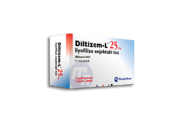 DILTIZEM-L 25 MG LIYOFILIZE порошок для инъекций (1 LIYOFILIZE ампулы; 1 COZUCU ампулы)