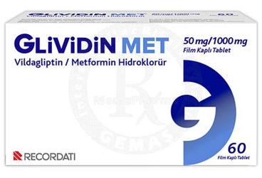 GLIVIDIN MET 50 MG/1000 MG FILM
KAPLI таблетки (60 ADET)