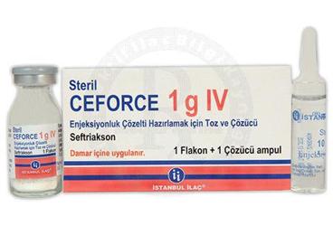 CEFORCE 1 G IV раствор для инъекций HAZIRLAMAK ICIN порошок VE COZUCU