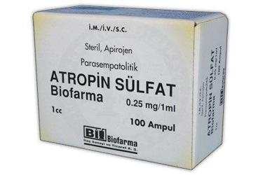 ATROPIN SULFAT BIOFARMA 0,25MG/1ML 100 ампулы