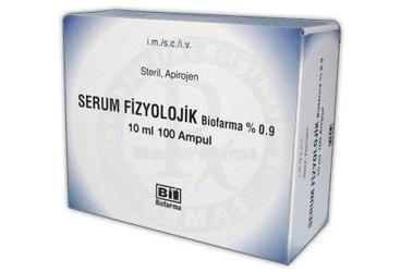 SERUM FIZYOLOJIK BIOFARMA % 0,9 10 ML 100 ампулы