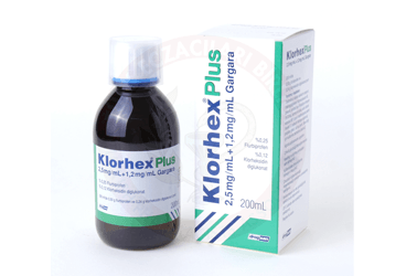 KLORHEX Plus 2.5 MG/ML + 1.2 MG/ML GARGARA, 200 ML