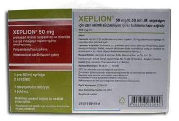 XEPLION 50 MG/0,50 ML внутримышечная инъекция ICIN UZUN SALIMLI суспензия