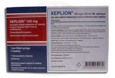 XEPLION 150 MG/1,5 ML внутримышечная инъекция ICIN UZUN SALIMLI суспензия