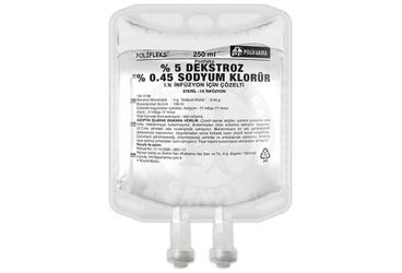 POLIFLEKS %5 DEKSTROZ %0,45 SODYUM KLORUR SOLUSYON 250 ML SETLI PVC TORBA