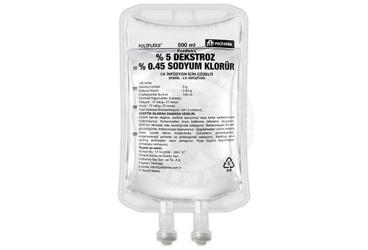 POLIFLEKS %5 DEKSTROZ %0,45 SODYUM KLORUR SOLUSYON 500 ML SETSIZ PVC TORBA