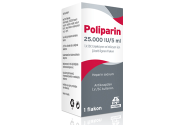 POLIPARIN 25000 IU/5 ML IV/подкожная инъекция VE INFUZYON ICIN COZELTI ICEREN 1 флакон