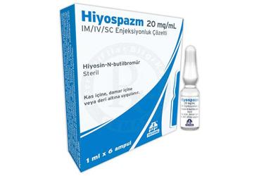 HIYOSPAZM 20 MG/ML IM/SC/IV ENJEKSIYONLUK ÇOZELTI