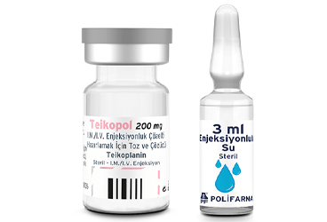 TEIKOPOL 200 MG IM/IV раствор для инъекций HAZIRLAMAK ICIN порошок VE COZUCU (1 флакон+1 ампулы)