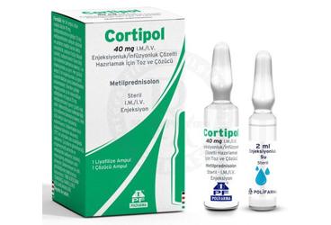 CORTIPOL 40 MG I.M./I.V. ENJEKSIYONLUK/раствор для инфузий HAZIRLAMAK ICIN порошок VE COZUCU
