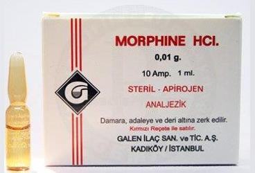 MORPHINE HCL 0,01 GR 10 ампулы